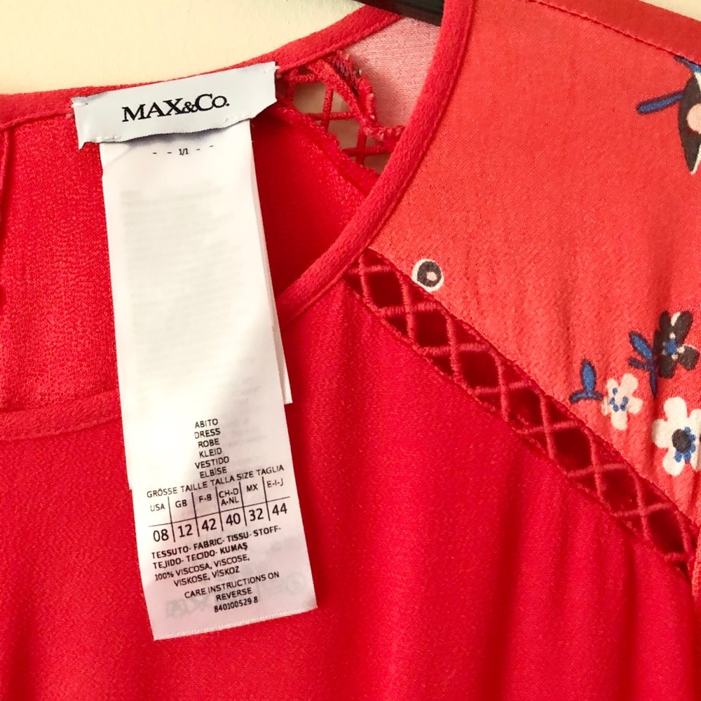 Max&Co Block Red Color Dress - Picture 10 of 11